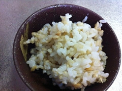 バケツ稲玄米ご飯
